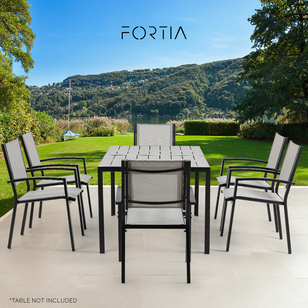 Fortia Outdoor Dining Chair Set - 6 Pieces