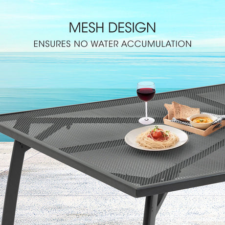 Fortia E-Coated 150x90cm Outdoor Dining Table