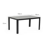 Fortia Rectangular Outdoor Dining Table 150x90cm