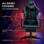 Ergonomic Reclining Gaming Chair with Footrest