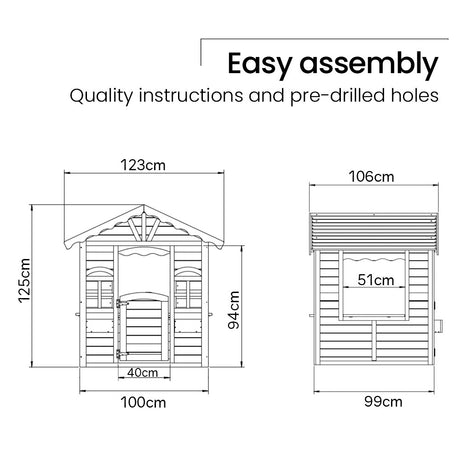 Rovo Kids Outdoor Wooden Playhouse