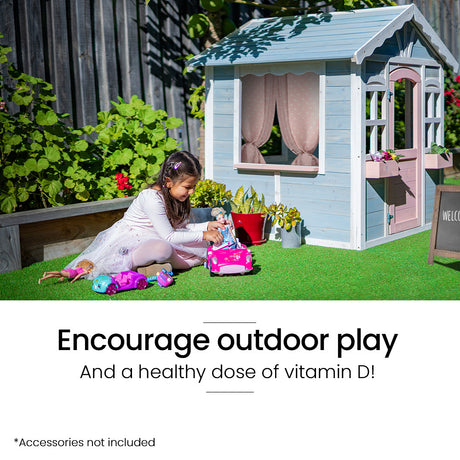 Rovo Kids Outdoor Wooden Playhouse