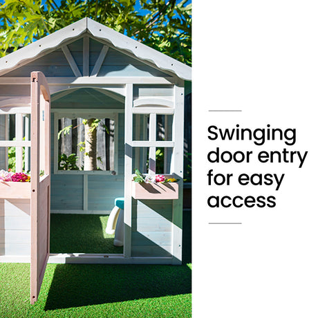 Rovo Kids Outdoor Wooden Playhouse