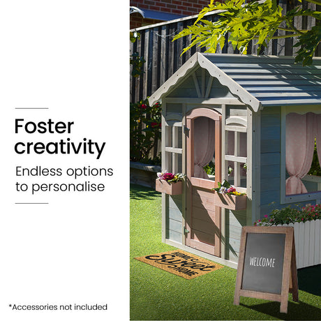 Rovo Kids Outdoor Wooden Playhouse