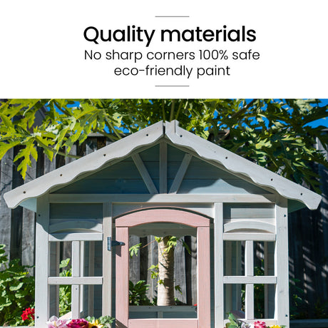 Rovo Kids Outdoor Wooden Playhouse