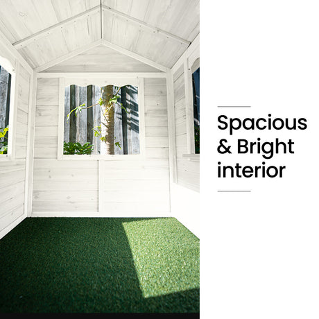 Rovo Kids Wooden Cubby House Playhouse