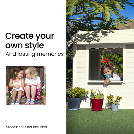 Rovo Kids Wooden Cubby House Playhouse