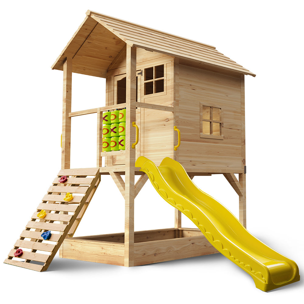 Rovo Kids Wooden Tower Cubby House