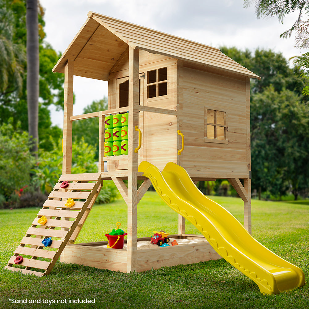 Rovo Kids Wooden Tower Cubby House