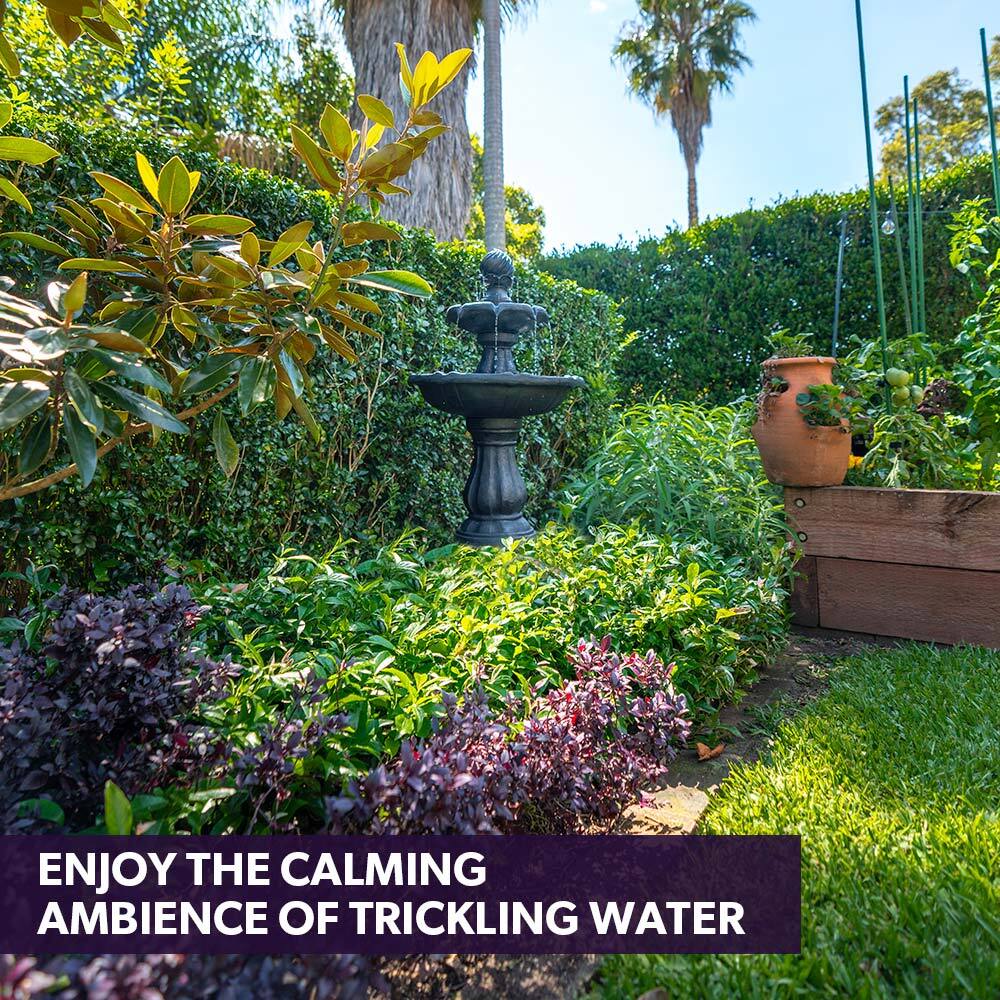 Solar-Powered 3-Tier Outdoor Water Fountain