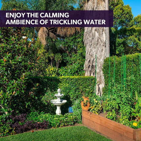 3 Tier Solar Powered Fountain Bird Bath