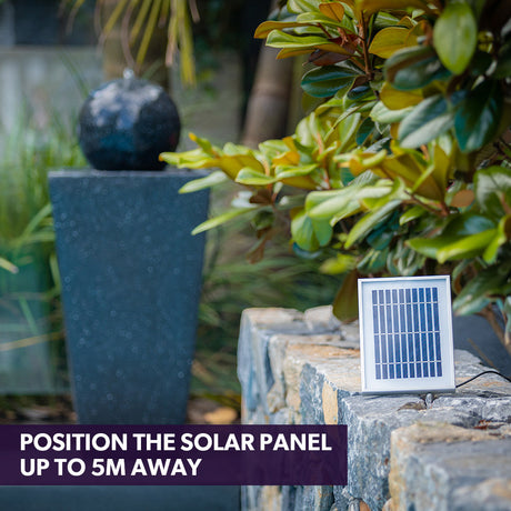 Contemporary Solar Water Fountain with LED Lighting