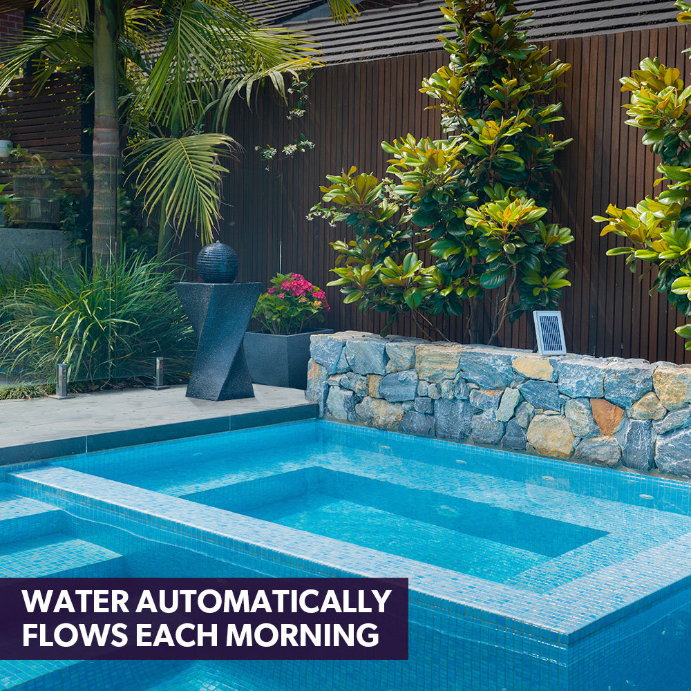 Twisted Design Solar Water Fountain with LED Lights