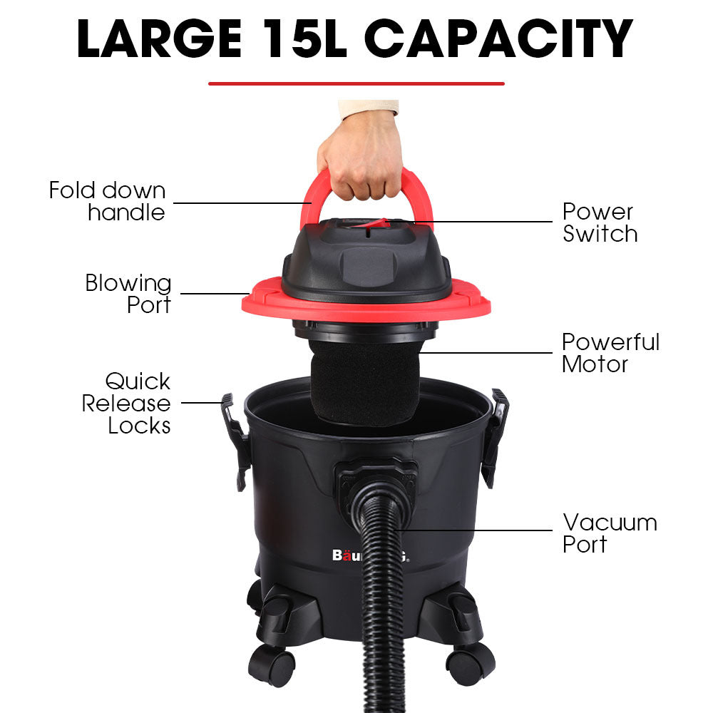 Baumr-AG 15L 1200W Wet and Dry Vacuum Cleaner