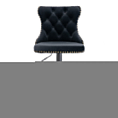 Height Adjustable Velvet Nailhead Bar Stools