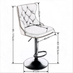 Velvet Nailhead Barstool - Adjustable Elegance