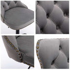 Height Adjustable Velvet Nailhead Bar Stools