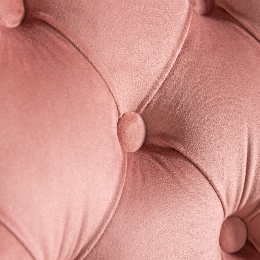 Pink Velvet Office Chair - Elegant Comfort