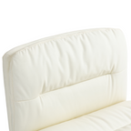 Beige Faux Leather Office Chair