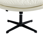 Beige Faux Leather Office Chair