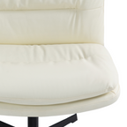 Beige Faux Leather Office Chair