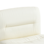 Beige Faux Leather Office Chair