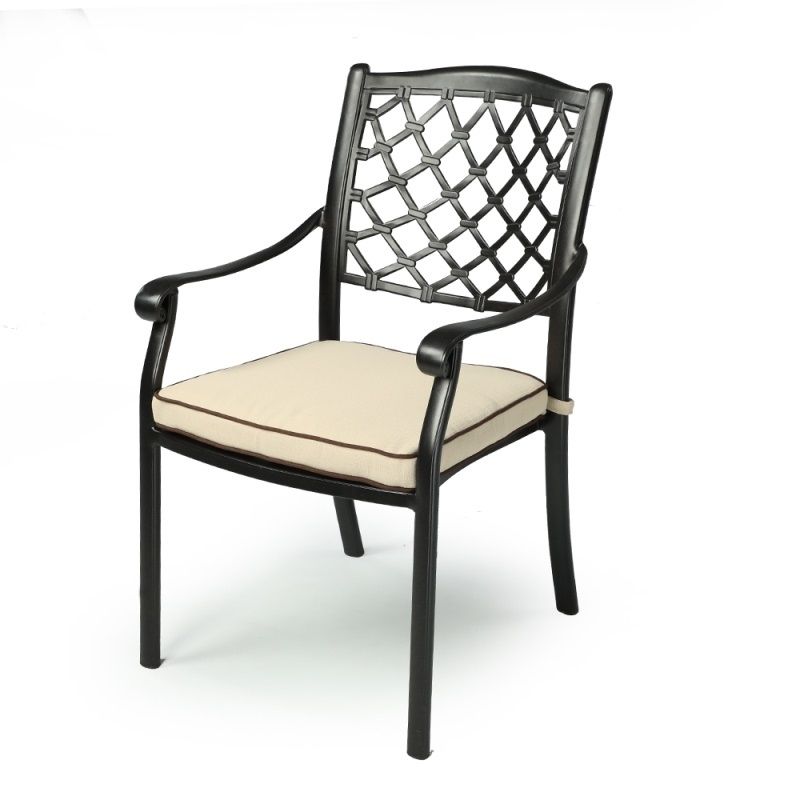Fiji Metal Outdoor Dining Chair with Cushions