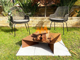 Rustic 3mm Mild Steel Square Fire Pit