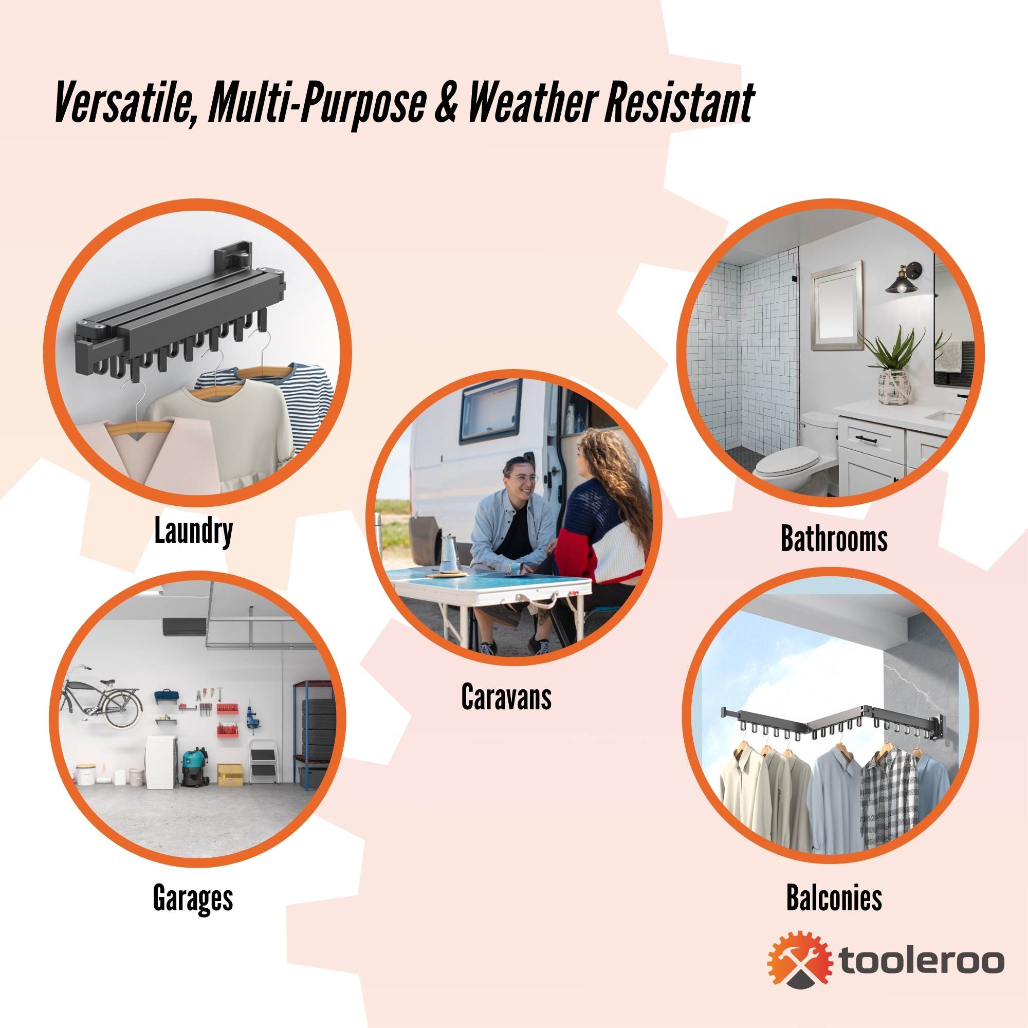 Tri-Fold Wall-Mount Clothes Drying Rack