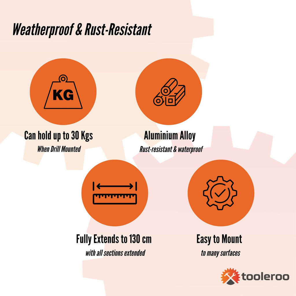 Tri-Fold Wall-Mount Clothes Drying Rack