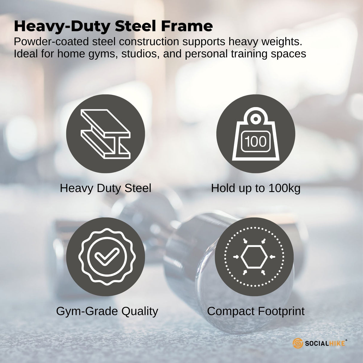 Social Hike Mobile Gym Equipment Storage Rack