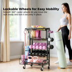 Social Hike Mobile Gym Equipment Storage Rack