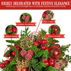 Elegant 33cm Pre-Decorated Christmas Bouquet