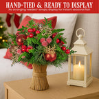 Elegant 33cm Pre-Decorated Christmas Bouquet