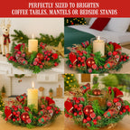 Elegant Christmas Centrepiece with Hurricane Candle
