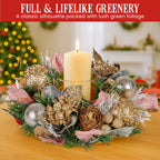 Lush Green Christmas Centrepiece with Baubles