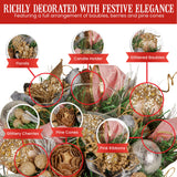 Lush Green Christmas Centrepiece with Baubles