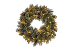 Elegant 61cm LED Christmas Wreath with Gourmets