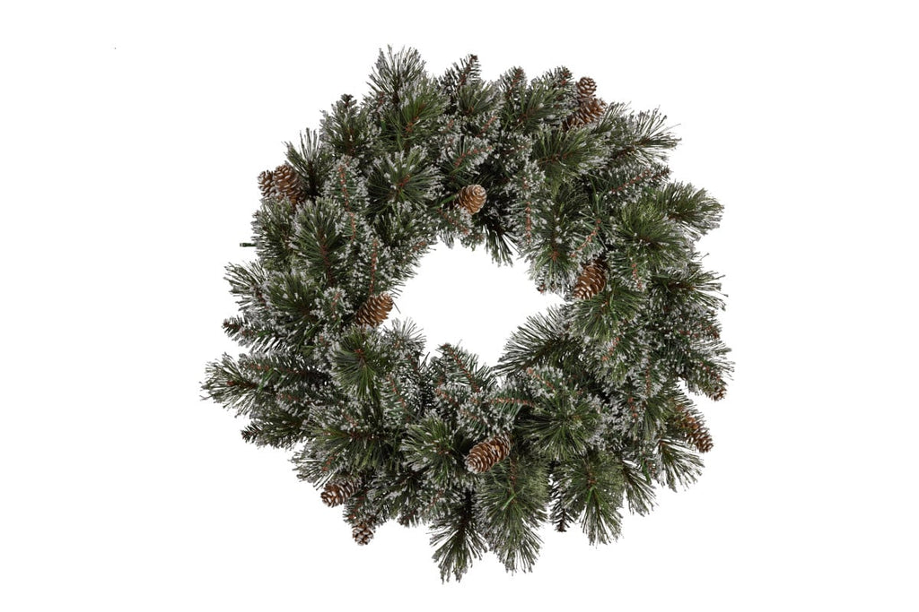 Elegant 61cm LED Christmas Wreath with Gourmets