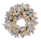 Snowy Atica Pre-Lit Christmas Wreath