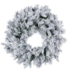 Snowy Atica Pre-Lit Christmas Wreath