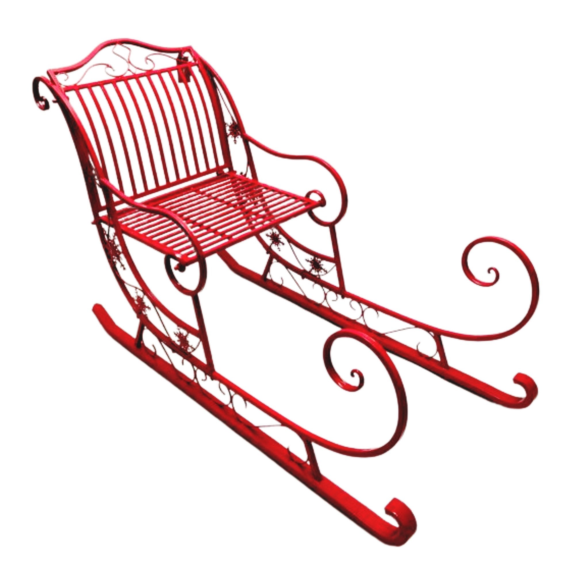Christabelle Red Metal Christmas Sleigh 150cm