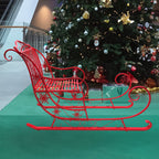 Christabelle Red Metal Christmas Sleigh 150cm