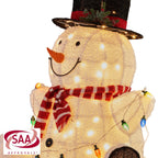Enchanted Sitting Snowman Christmas Display