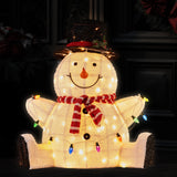 Enchanted Sitting Snowman Christmas Display