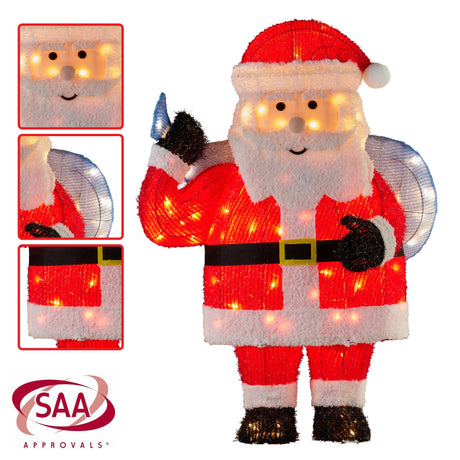 Illuminated 81cm Santa Christmas Display