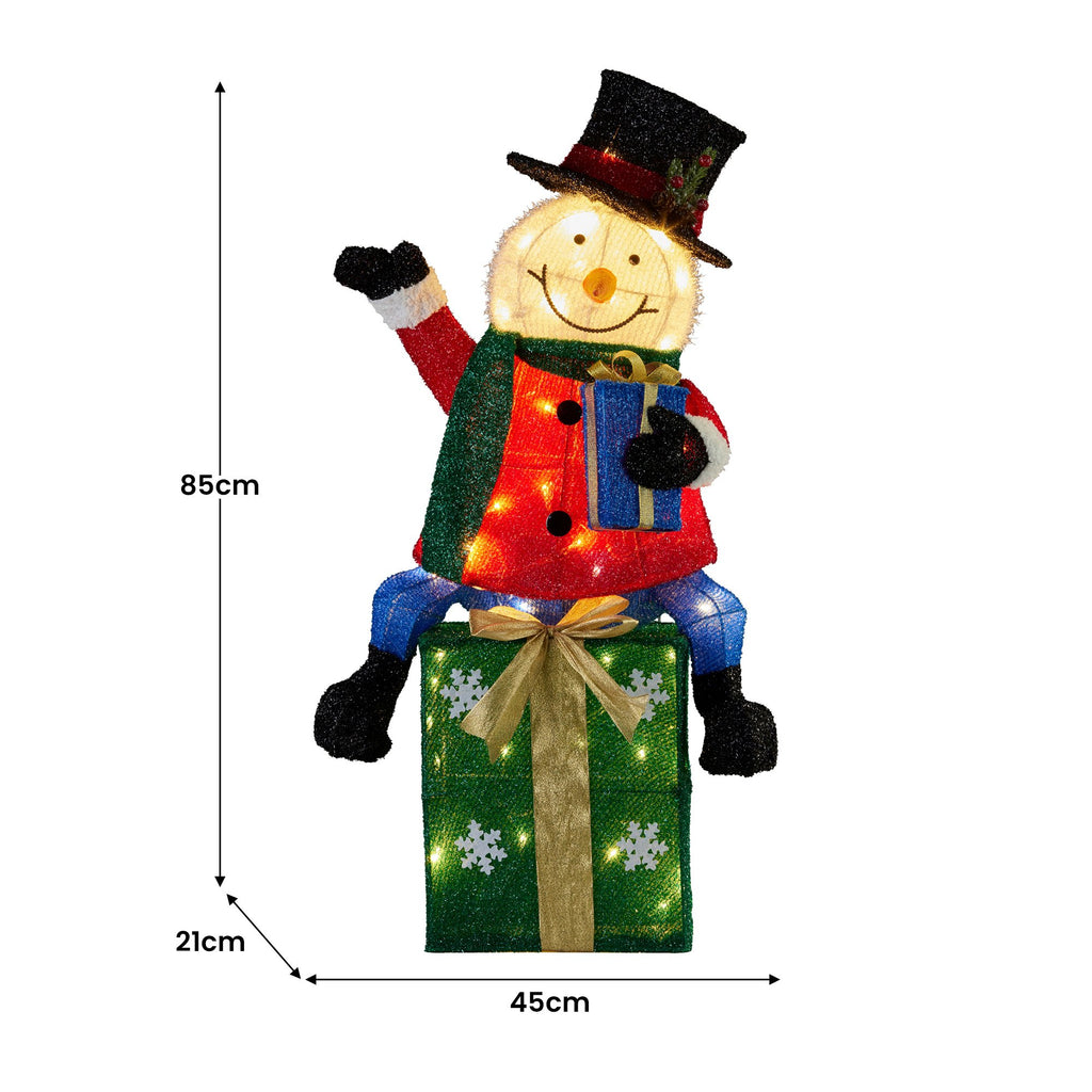 Illuminated 85cm Christmas Snowman Decoration
