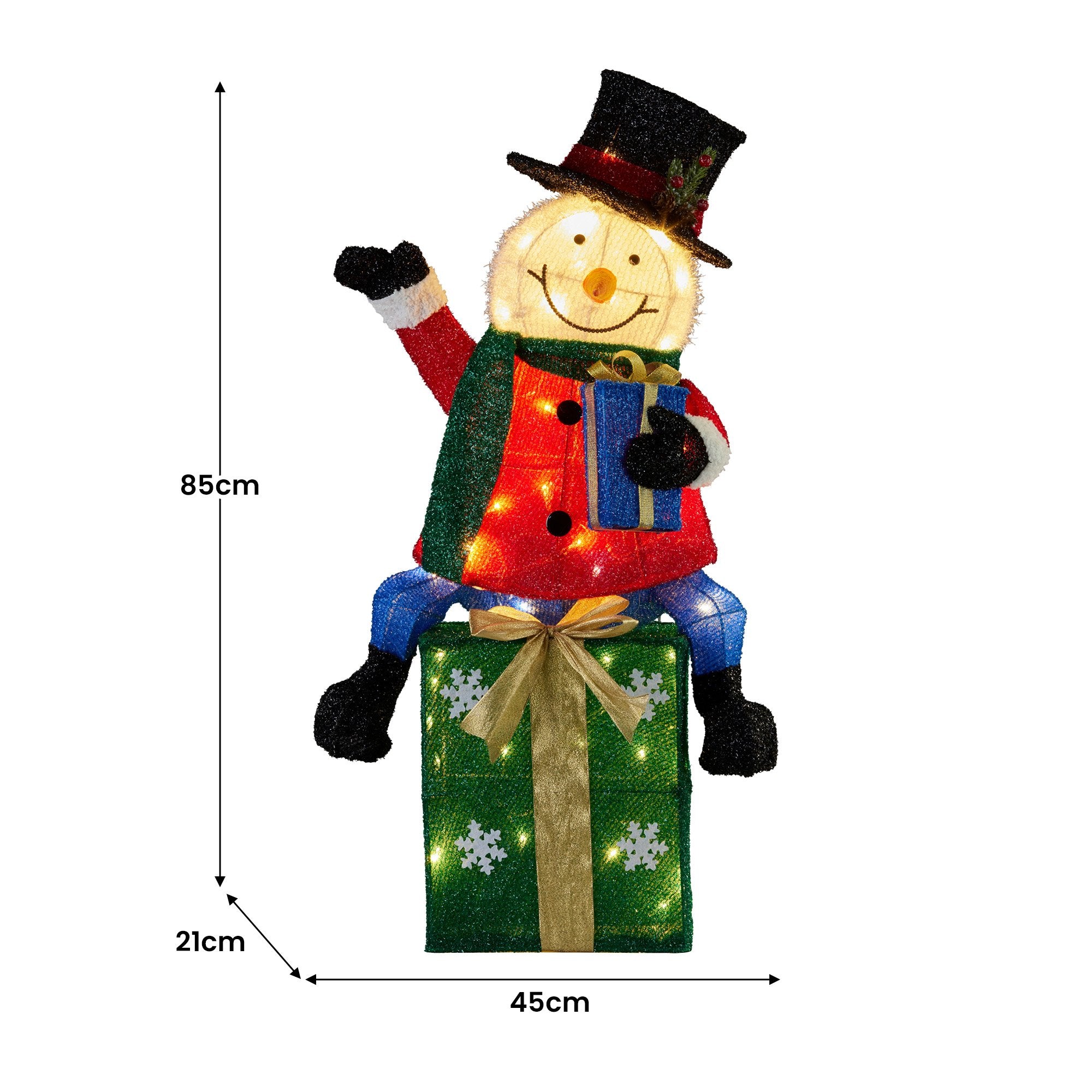 Illuminated 85cm Christmas Snowman Decoration