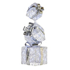Elegant Silver Triple Gift Box Display