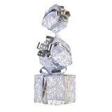 Elegant Silver Triple Gift Box Display